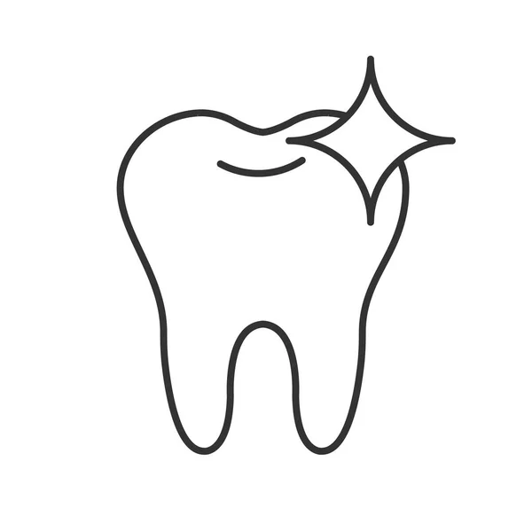 Здоровый Блестящий Зуб Изолирован Белом Фоне — стоковый вектор