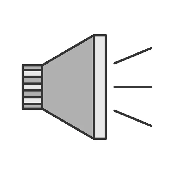 メガホン カラー アイコン お知らせです 拡声器 分離ベクトル図 — ストックベクタ