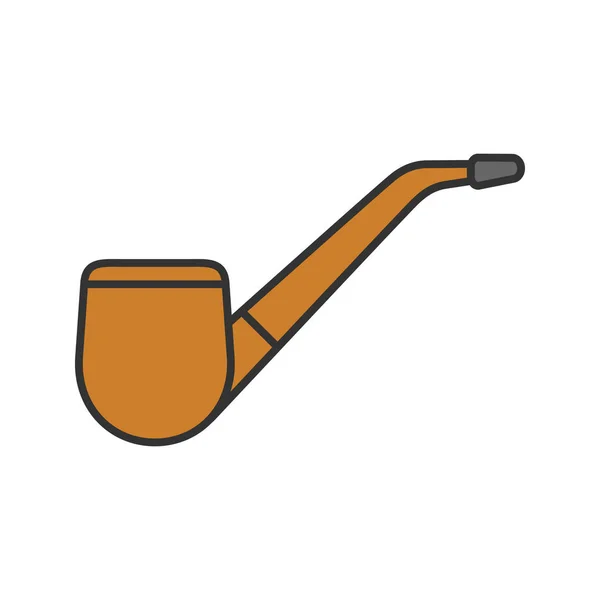 Tabac Pipe Icône Couleur Illustration Vectorielle Isolée — Image vectorielle