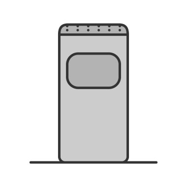 Çöp kutusu renk simgesi. Çöp kutusu. Atık konteyner. İzole vektör çizim