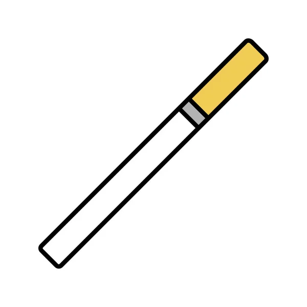 Cigarett Färgikonen Rökområde Isolerade Vektorillustration — Stock vektor