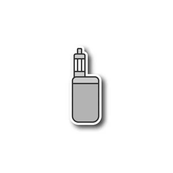 Mancha Cigarro Electrónico Vaporizador Vape Box Mod Etiqueta Colorida Ilustração —  Vetores de Stock