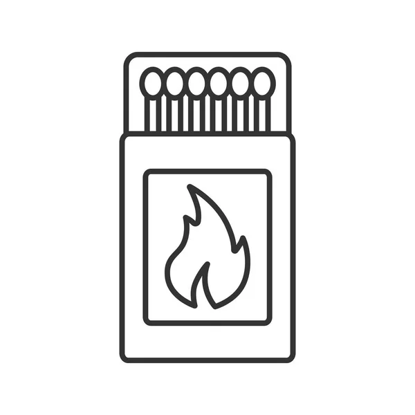Open Matchbox Matchsticks Linear Icon Thin Line Illustration Contour Symbol — Stock Vector