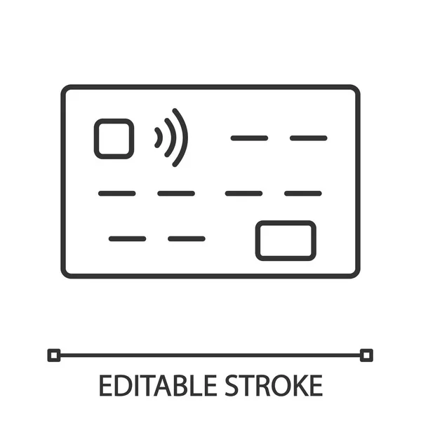 Creditcard Lineaire Pictogram Illustratie Van Dunne Lijn Girale Betaling Contour — Stockvector