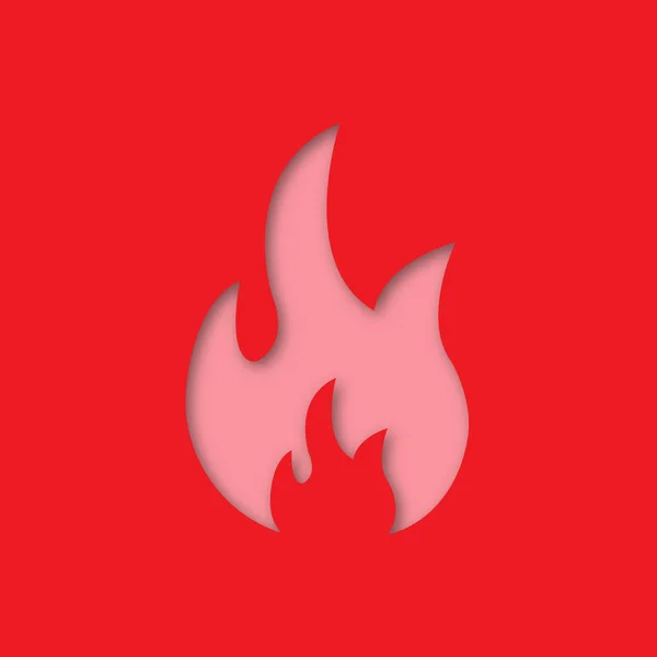 Požár Papíru Vystřihnout Ikonu Bonfire Vektorové Ilustrace Silhouette Samostatný — Stockový vektor