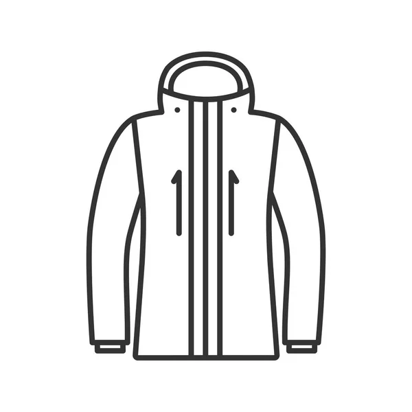 Skijacke Lineares Symbol Schmalspur Illustration Winteroberbekleidung Kontursymbol Vektor Isolierte Umrisszeichnung — Stockvektor