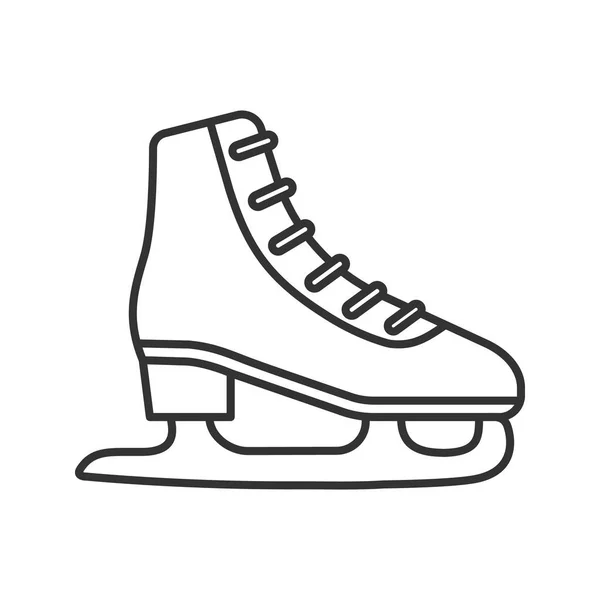 Ice Skate Linear Icon Thin Line Illustration Skating Boot Contour — Stock Vector