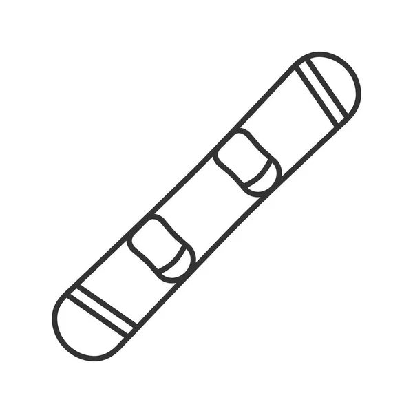 Icône Linéaire Snowboard Illustration Fine Symbole Contour Schéma Vectoriel Isolé — Image vectorielle