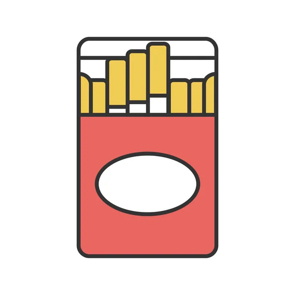 Abra Ícone Cor Maço Cigarros Fumar Ilustração Vetorial Isolada — Vetor de Stock