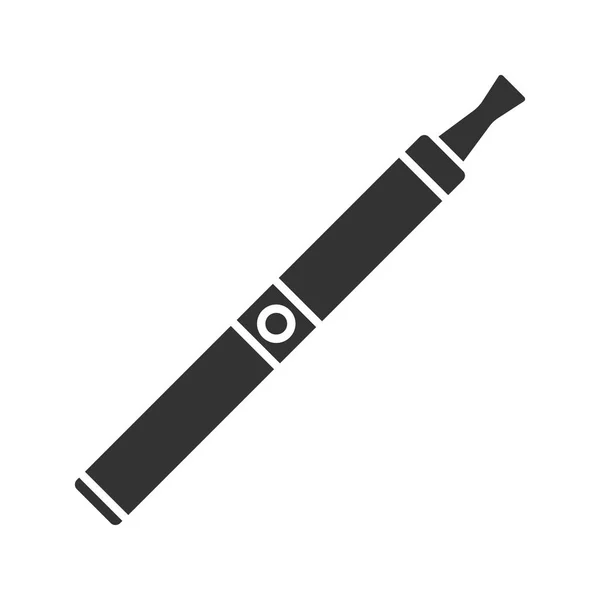 Cigaretta Karakterjel Ikonra Vape Toll Elektronikus Cigaretta Sziluettjét Szimbólum Negatív — Stock Vector