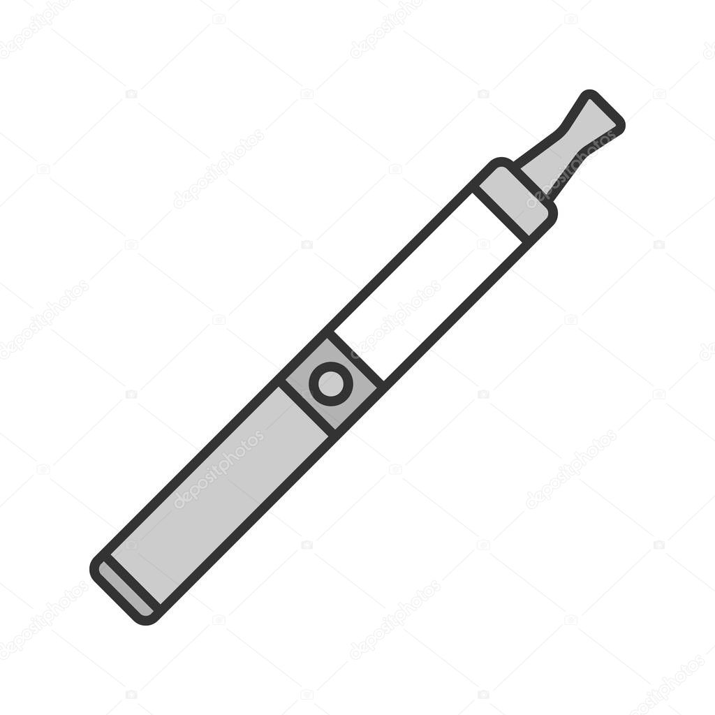 E-cigarette color icon. Vape pen. Electronic cigarette. Isolated vector illustration