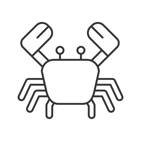 Krab Lineaire Pictogram Illustratie Van Dunne Lijn Contour Symbool Geïsoleerde — Stockvector