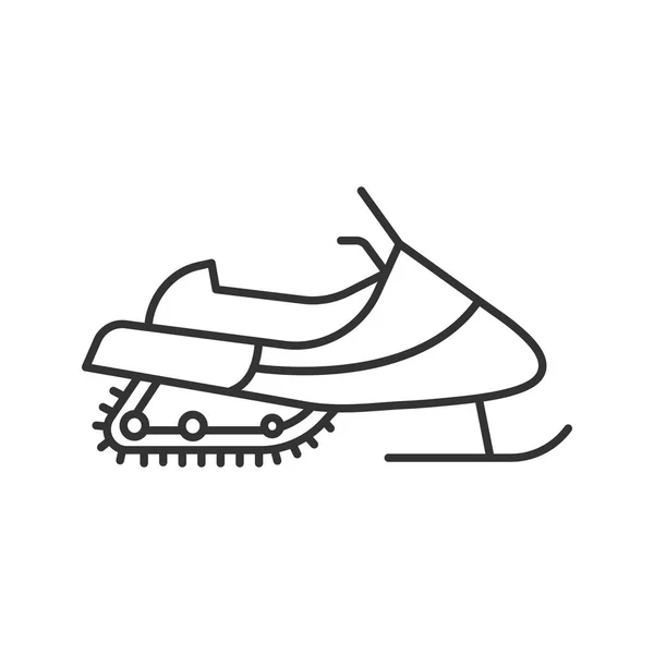 Сніговий Мобільний Лінійний Значок Тонка Лінія Ілюстрації Моторні Санки Символ — стоковий вектор