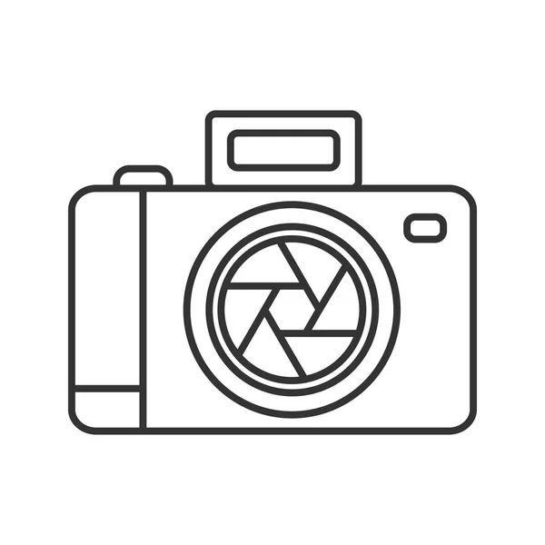 Professional Photo Camera Linear Icon Thin Line Illustration Contour Symbol — Stock Vector