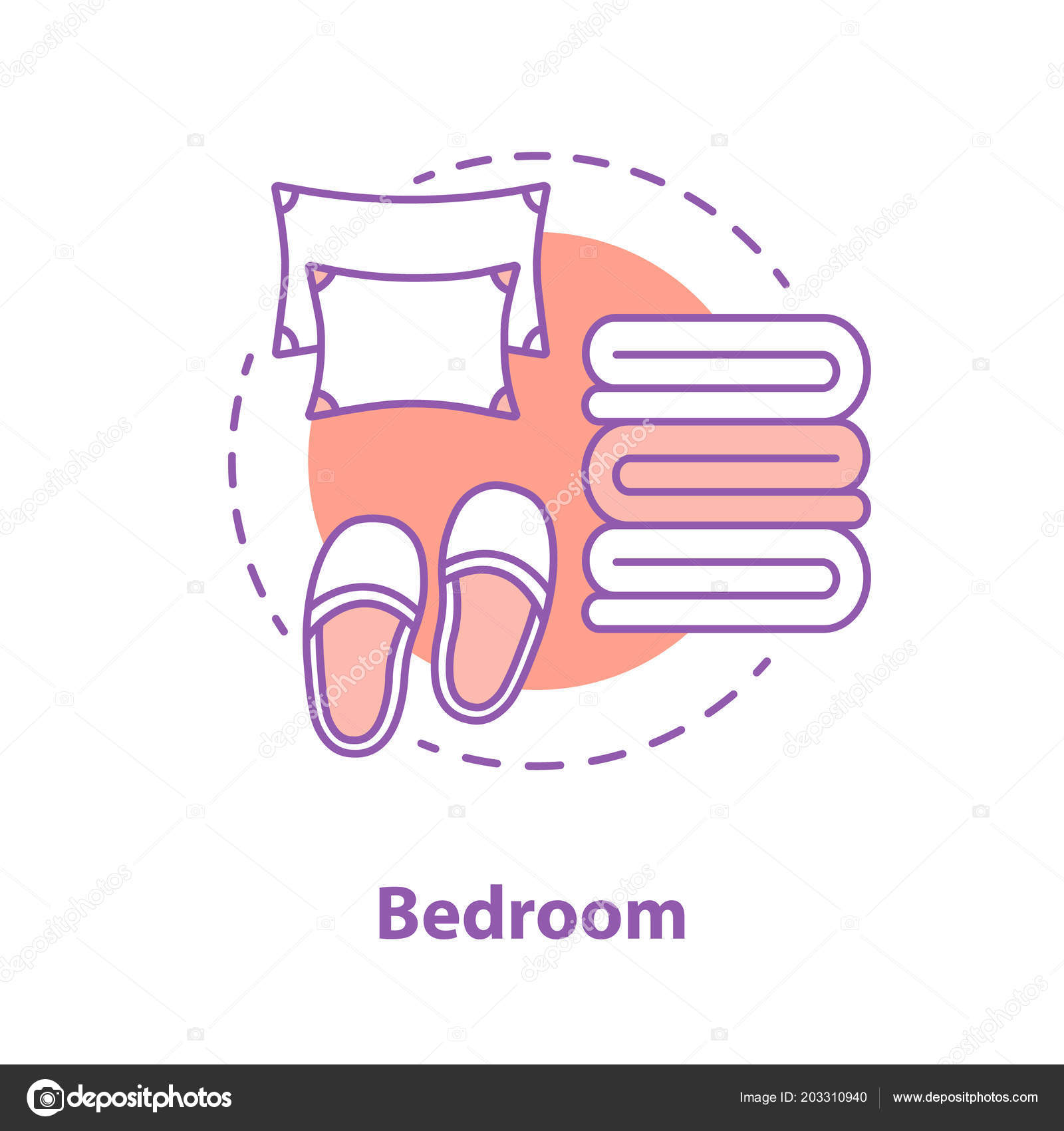 Sleeping Accessories Concept Icon Bedroom Idea Thin Line