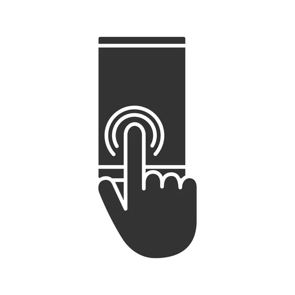 Значок Сенсорного Экрана Смартфона Жест Двойного Касания Мобильный Телефон Символ — стоковый вектор
