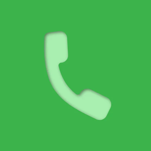 Hörer Papier Ausgeschnitten Symbol Hotline Telefonische Unterstützung Vektor Silhouette Isolierte — Stockvektor