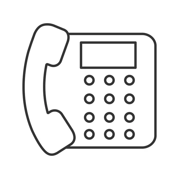 Fasta Linjär Telefonikonen Tunn Linje Illustration Office Telefon Contour Symbol — Stock vektor