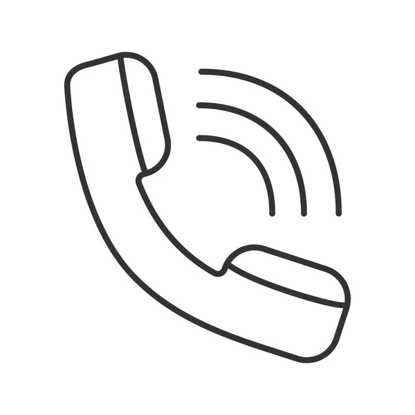 Hörer Lineares Symbol Schmalspur Illustration Eingehende Anrufe Hotline Telefonische Unterstützung — Stockvektor