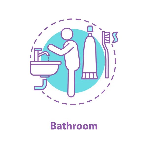 Icono Del Concepto Higiene Personal Persona Lavándose Las Manos Idea — Archivo Imágenes Vectoriales