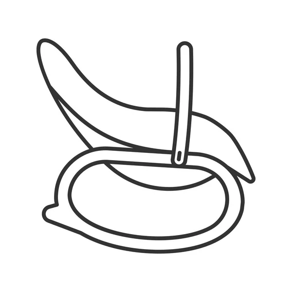 Cadeira Balanço Bebê Ícone Linear Assento Segurança Infantil Cesto Transporte —  Vetores de Stock