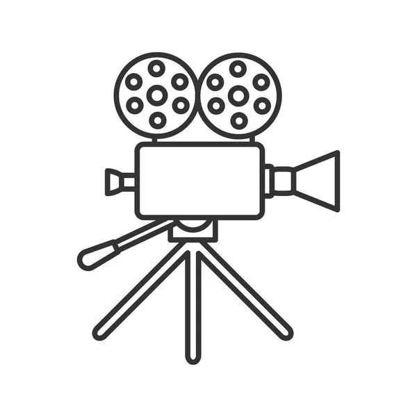 Lineares Symbol Für Filmkameras Schmalspur Illustration Filmkamera Kontursymbol Vektor Isolierte — Stockvektor