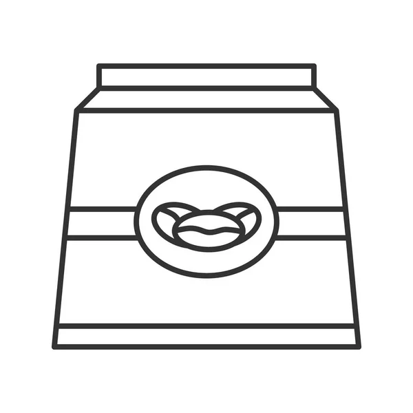 Lineaire Pakketpictogram Koffie Papier Illustratie Van Dunne Lijn Contour Symbool — Stockvector