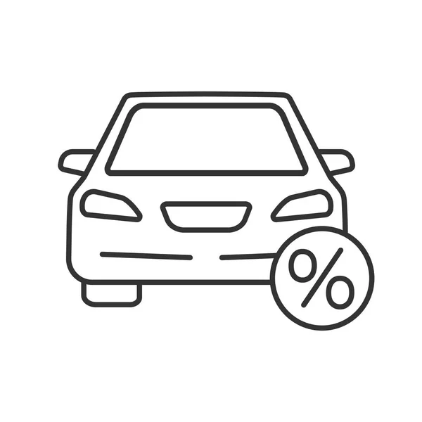 Auto Lening Lineaire Pictogram Illustratie Van Dunne Lijn Auto Kopen — Stockvector