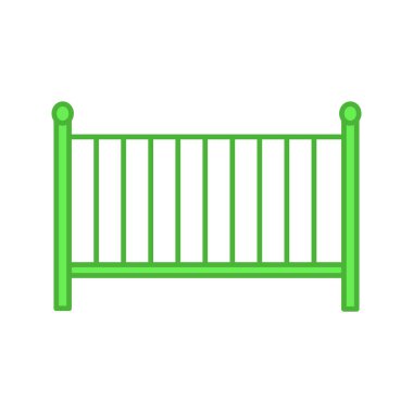 Beşik renk simgesi. Beşik. Bebek karyolası yatağı. İzole vektör çizim