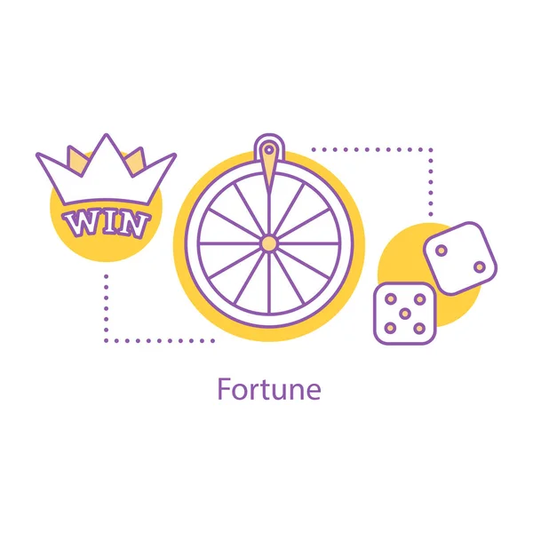 Gambling Koncept Ikonen Lycka Till Fortune Idé Tunn Linje Illustration — Stock vektor