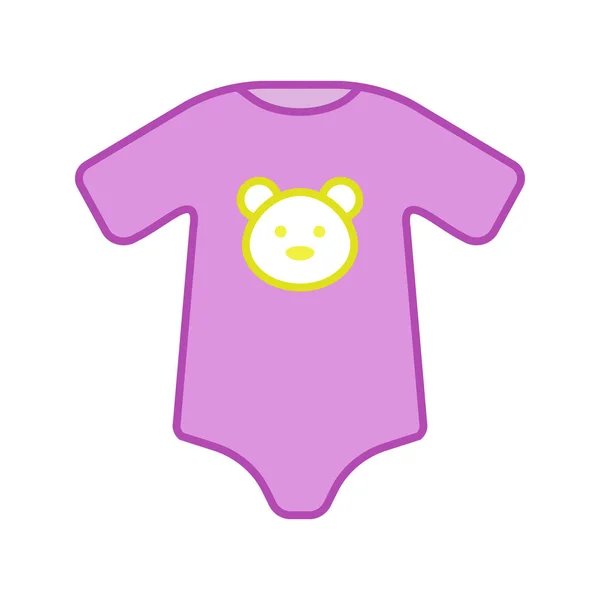赤ちゃんのボディー スーツの色のアイコン 生まれたばかりの赤ちゃんの服 分離ベクトル図 — ストックベクタ