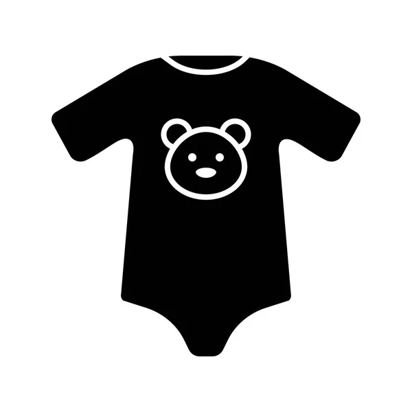 Baby Body Glifów Ikona Odzież Newborn Baby Sylwetka Symbol Ujemnej — Wektor stockowy