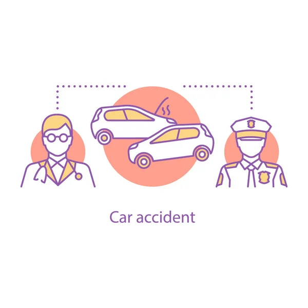 Car Accident Concept Icon Health Insurance Idea Thin Line Illustration Royalty Free Stock Vectors
