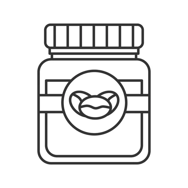 Coffee Glass Jar Lid Linear Icon Thin Line Illustration Contour Coffee Glass Jar Lid Linear Icon Thin Line Illustration Contour