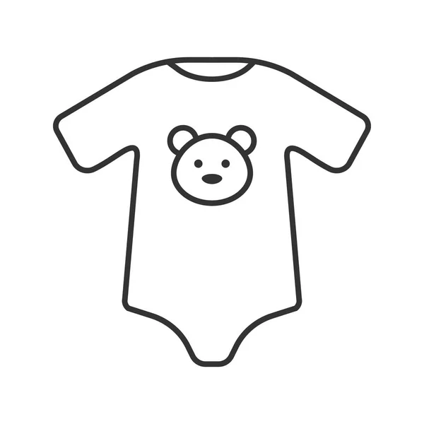 Bebek Elbise Doğrusal Simgesi Nce Hat Illüstrasyon Yeni Doğan Bebek — Stok Vektör