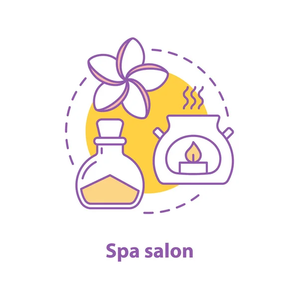 Spa Salon Concept Icon Aromatherapy Idea Thin Line Illustration Wellness — Stock Vector