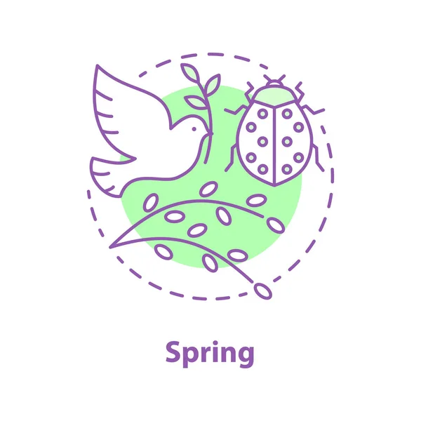 Spring Season Concept Icon Nature Idea Thin Line Illustration Environment — Stock Vector