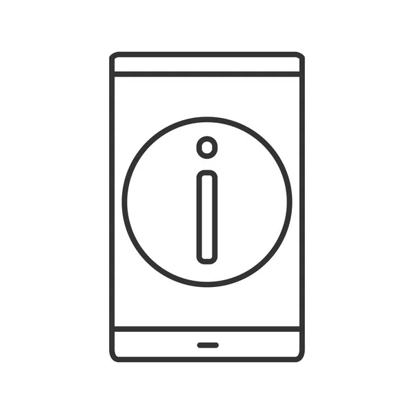 Lineares Symbol Für Smartphone Informationen Schmalspur Illustration Unterstützungsdienst Mobiler Bildschirm — Stockvektor