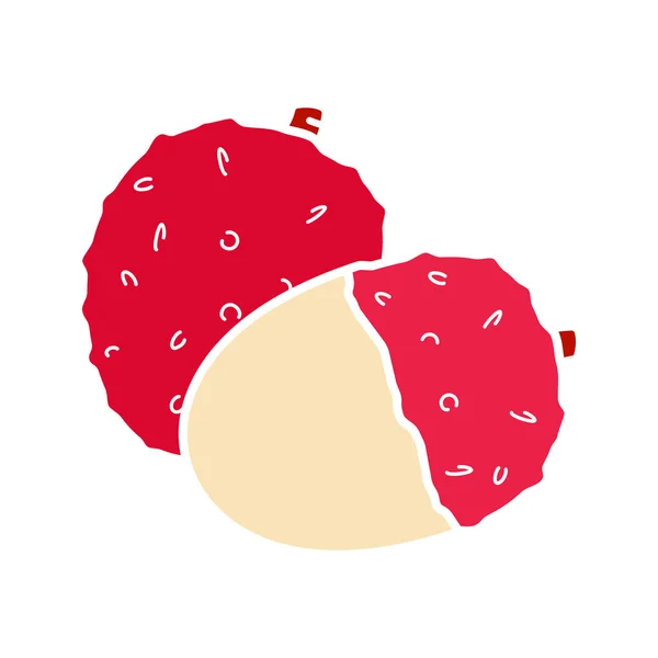 Lychee Icono Color Glifo Símbolo Silueta Sobre Fondo Blanco Sin — Vector de stock