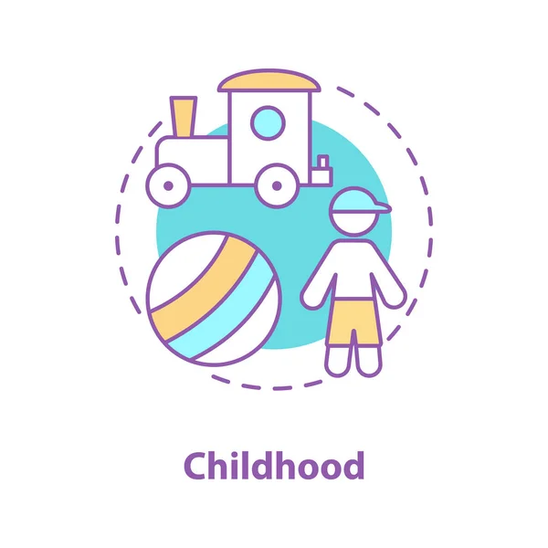 Childhood Concept Icon Toddler Boy Idea Thin Line Illustration Kids — Stock Vector