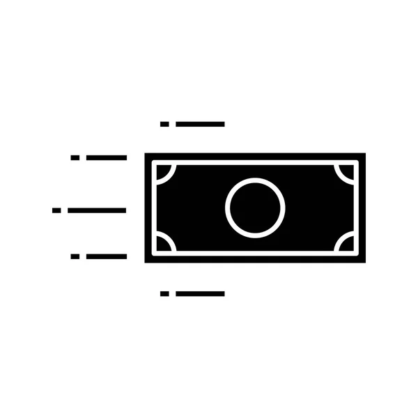 Που Φέρουν Δολάριο Τραπεζογραμμάτιο Γλύφου Εικονίδιο Γρήγορες Πληρωμές Γρήγορη Χρήματα — Διανυσματικό Αρχείο