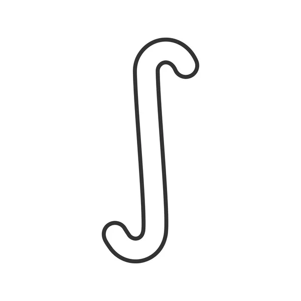 Lineaire Symboolpictogram Onbepaalde Integraal Illustratie Van Dunne Lijn Contour Symbool — Stockvector