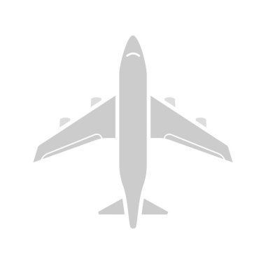 Uçak glif renk simgesi. Uçağı. Uçak. Siluet simge yok anahat beyaz zemin üzerine. Negatif alan. Vektör çizim