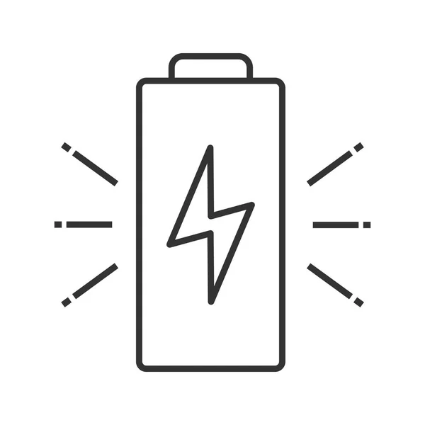 Batteriladdningsikon För Linjär Tunn Linje Illustration Contour Symbol Vector Isolerade — Stock vektor