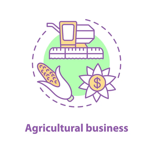 Icona Del Concetto Impresa Agricola Idea Agricoltura Linea Sottile Illustrazione — Vettoriale Stock