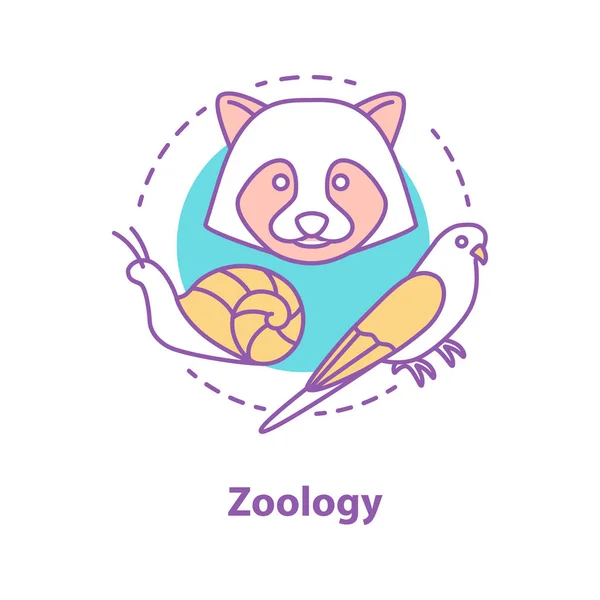 Icono Del Concepto Zoología Ilustración Línea Delgada Idea Ciencia Biología — Vector de stock