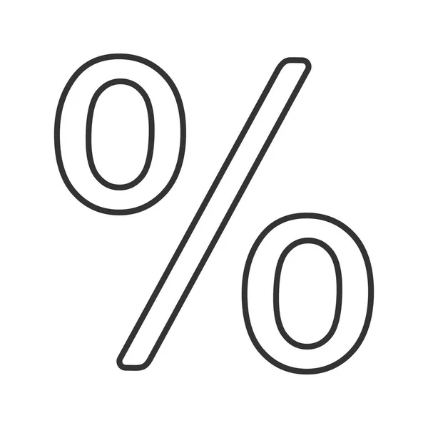 Percent Linear Icon Thin Line Illustration Percentage Sale Discount Offer — Stock Vector