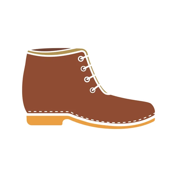 Boot Pictogram Voor Kleur Van Glyph Mannen Schoen Pictogram Winter — Stockvector