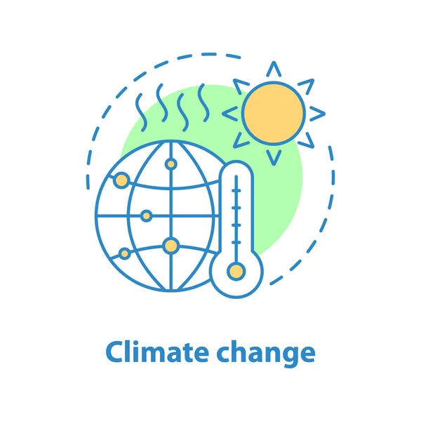 Global Warming Concept Icon Natural Hazard Idea Thin Line Illustration — Stock Vector