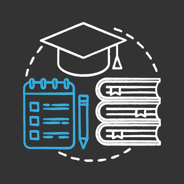 Education Chalk Concept Icon Gaining Knowledge Idea Studying School University — Stock Vector